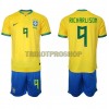 Original Trikotsatz Brasilien Richarlison 9 Heimtrikot WM 2022 Für Kinder